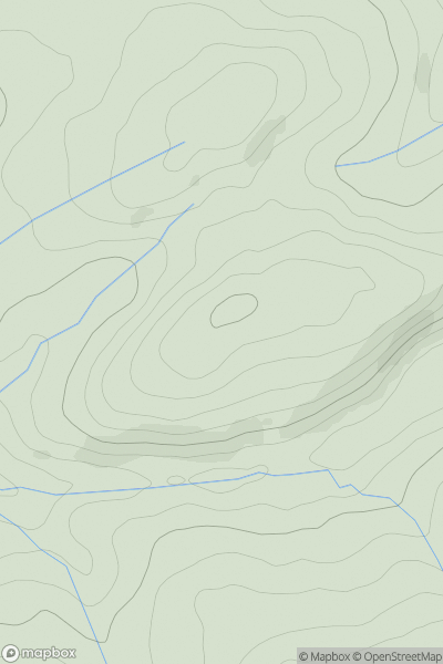 Thumbnail image for Penbwlch [Carmarthen to Vale of Neath] showing contour plot for surrounding peak